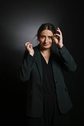 Marine Tondelier on Franc Jeu - Paris Leader of the Ecologists and French candidate for presidency Marine Tondelier poses for pictures for Franc Jeu on France 2 channel in Paris, France on October 18, 2026. Photo by Stephane Le Tellec ABACAPRESS.COM Paris France  Copyright: xLexTellecxStephane ABACAx