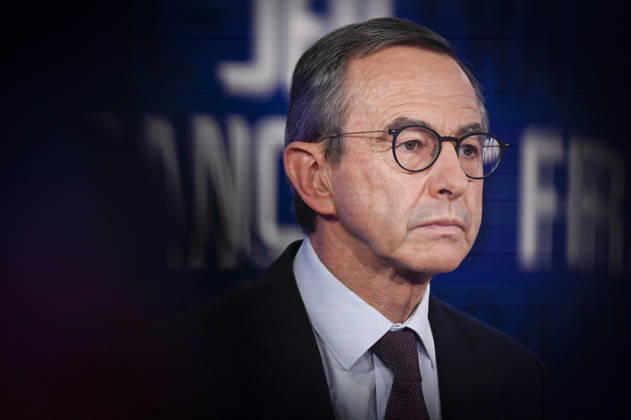 Bruno Retailleau on Franc Jeu - Paris Bruno Retailleau candidate for the 2027 presidential election poses for pictures for Franc Jeu on France 2 channel in Paris, France on October 18, 2026. Photo by Stephane Le Tellec ABACAPRESS.COM Paris France  Copyright: xLexTellecxStephane ABACAx
