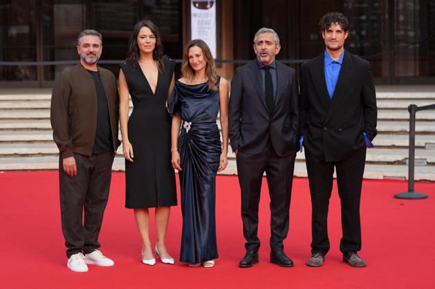 Rome Cinema Fest 2026 - Juste une Illusion Red Carpet French filmmakers Eric Toledano and Olivier Nakache, actor Louis Garrel, actress Camille Cottin, and Giorgia Sinicorni attend the red carpet premiere of the film Juste Une Illusion during the 21st Rome Film Fest in Rome, Italy on October 18, 2026. Photo by Andrea Bracaglia ABACAPRESS.COM Rome Italy Italy  Copyright: xBracagliaxAndrea ABACAx
