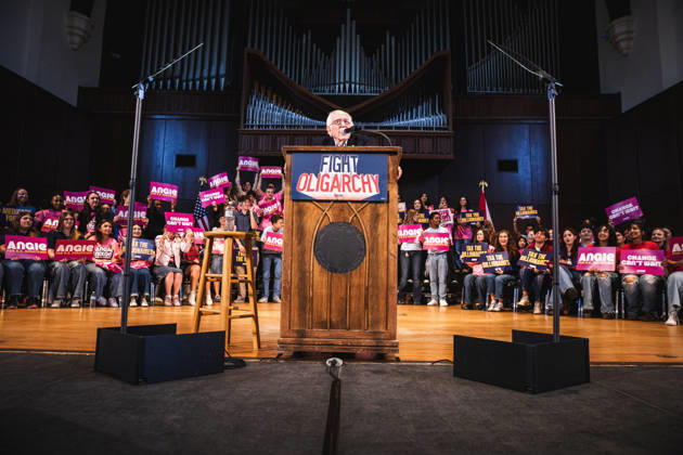October 18, 2026, Tampa, Florida, USA: Florida State Representative from the 13th district, ANGIE NIXON, who is running against the former Florida attorney general and Governor Ron DeSantis appointee Ashley Moody in the November 3rd special election holds a campaign stop with Senator BERNIE SANDERS as part of the Ã¢â‚¬ËœFight the Oligarchy TourÃ¢ Tampa USA  - ZUMAd256 20261018_znp_d256_003 Copyright: xDavexDeckerx