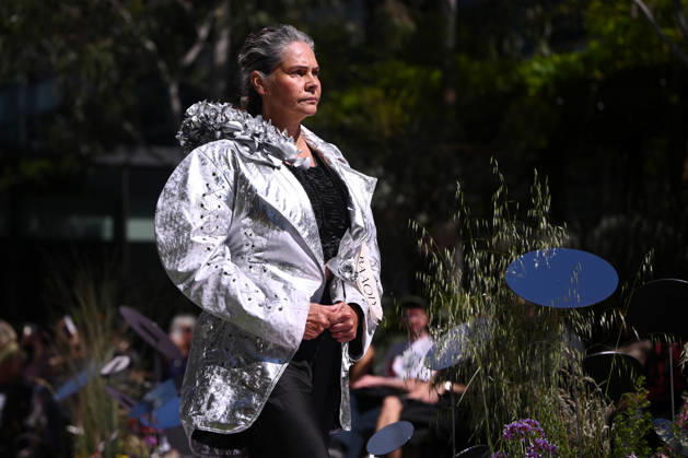 MELBOURNE FASHION WEEK PREVIEW, A model walks the runway during a 2026 Melbourne Fashion Week Runway Preview, at Sky Park, Melbourne, Monday, October 19, 2026. The preview features a selection of the upcoming collections that will appear on M FW runways including designers OUT OF HAND x Lisa Waup, Ebony Noire, Van Ermel Scherer, Perple, Gotham, Wilson Jedd Adams, Asiyam, Atoir, NGALI, Kuwaii, HoMie, Collective Closets x Mariam Farah, TOJHÃÄ, Amy Cottrell, BAAQIY and Sean Rentero. ( NO ARCHIVING MELBOURNE VICTORIA Australia Copyright: xJOELxCARRETTx 20261019139943611015