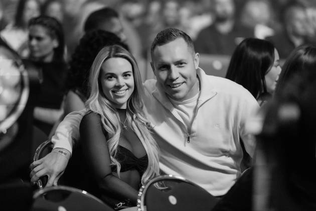 Fame Fighting 4 in Essen 2026: Patrick Romer with his girlfriend Annelie Henze at the Fame Fighting 4 celebrity boxing event on October 17, 2026, at the Grugahalle in Essen, North Rhine-Westphalia