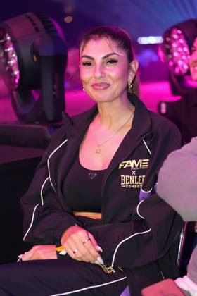 Fame Fighting 4 in Essen 2026: Yeliz Koc at the Fame Fighting 4 celebrity boxing event on October 17, 2026, at the Grugahalle in Essen, North Rhine-Westphalia