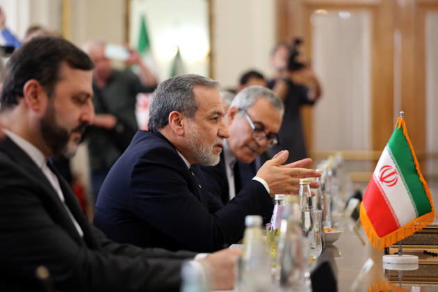 Russian Foreign Minister Sergey Lavrov holds official talks in Tehran TEHRAN, IRAN - OCTOBER 19: ( RESTRICTIONS: NO Access Israel Media Persian Language TV Stations Outside Iran Strictly No Access BBC Persian VOA Persian Manoto TV Iran International TV ) Iranian Foreign Minister Abbas Araghchi (C) meets with Russian Foreign Minister Sergey Lavrov (not seen), who arrived in Tehran for an official working visit, in Tehran, Iran, on October 19, 2026. Fatemeh Bahrami Anadolu Tehran Iran. Editorial use only. Please get in touch for any other usage.  Copyright: x2026xAnadoluxFatemehxBahramix