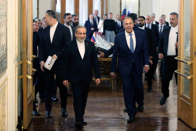 Russian Foreign Minister Sergey Lavrov holds official talks in Tehran TEHRAN, IRAN - OCTOBER 19: ( RESTRICTIONS: NO Access Israel Media Persian Language TV Stations Outside Iran Strictly No Access BBC Persian VOA Persian Manoto TV Iran International TV ) Iranian Foreign Minister Abbas Araghchi (L) meets with Russian Foreign Minister Sergey Lavrov (R), who arrived in Tehran for an official working visit, in Tehran, Iran, on October 19, 2026. Fatemeh Bahrami Anadolu Tehran Iran. Editorial use only. Please get in touch for any other usage.  Copyright: x2026xAnadoluxFatemehxBahramix