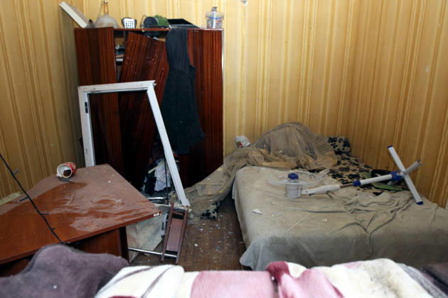 Russian troops hit Dnipro with guided bombs Furniture in a room is broken by the shock wave from a bombardment in Dnipro, Ukraine, on October 19, 2026. On Monday morning, Russian forces launched guided aerial bombs at the eastern city, damaging private homes and infrastructure. An 84-year-old woman was hospitalised in moderate condition. Dnipro Ukraine  Copyright: xMykolaxMiakshykovx originalFilename: ukrinform-russiant261019_npCJT