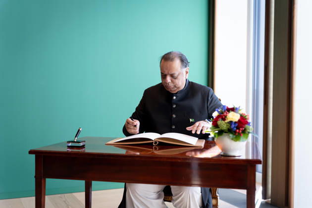 Federal President Frank-Walter Steinmeier, Accreditation of Ambassadors in Berlin, Official Residence at Spreebogen, Federal President Frank-Walter Steinmeier, Accreditation of Ambassadors, Bundeswehr, Ambassador, Pakistan, Salman Sharif, Berlin, Berlin, GER