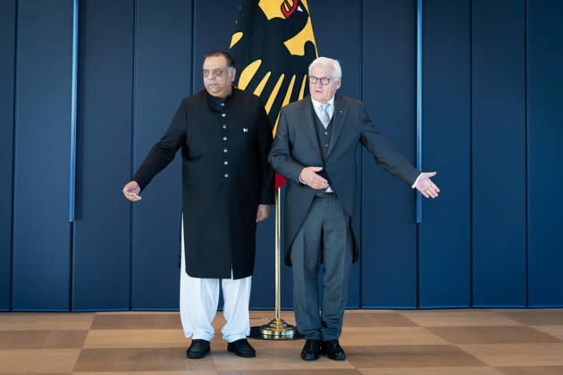 Federal President Frank-Walter Steinmeier, Accreditation of Ambassadors in Berlin, Official Residence at Spreebogen, Federal President Frank-Walter Steinmeier, Accreditation of Ambassadors, Bundeswehr, Ambassador, Pakistan, Salman Sharif, Berlin, Berlin, GER