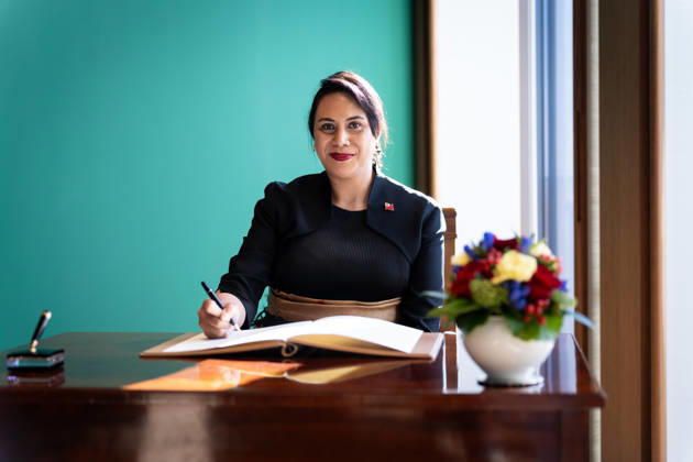 Federal President Frank-Walter Steinmeier, Accreditation of Ambassadors, Berlin, Official Residence at Spreebogen, Federal President Frank-Walter Steinmeier, Accreditation of Ambassadors, Ambassador of Tonga, Titilupe Fanetupouvava u Tu ivakano, Berlin, Berlin, GER