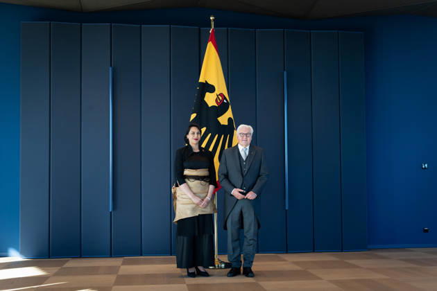 Federal President Frank-Walter Steinmeier, Accreditation of Ambassadors, Berlin, Official Residence at Spreebogen, Federal President Frank-Walter Steinmeier, Accreditation of Ambassadors, Ambassador of Tonga, Titilupe Fanetupouvava u Tu ivakano, Berlin, Berlin, GER