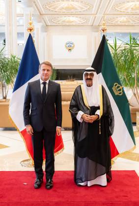French President Emmanuel Macron in Kuwait KUWAIT CITY, KUWAIT - OCTOBER 19: (----EDITORIAL USE ONLY – MANDATORY CREDIT - AMIRI DIWAN OF THE STATE OF KUWAIT HANDOUT - NO MARKETING NO ADVERTISING CAMPAIGNS - DISTRIBUTED AS A SERVICE TO CLIENTS----) French President Emmanuel Macron meets with Emir of Kuwait Sheikh Meshal Al-Ahmad Al-Jaber Al-Sabah during an official visit in Kuwait City, Kuwait on October 19, 2026. Amiri Diwan of the State of Kuwait Anadolu Kuwait City Kuwait. Editorial use only. Please get in touch for any other usage.  Copyright: x2026xAnadoluxAmirixDiwanxofxthexStatexofxKuwaitx