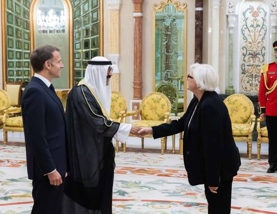 French President Emmanuel Macron in Kuwait KUWAIT CITY, KUWAIT - OCTOBER 19: (----EDITORIAL USE ONLY – MANDATORY CREDIT - AMIRI DIWAN OF THE STATE OF KUWAIT HANDOUT - NO MARKETING NO ADVERTISING CAMPAIGNS - DISTRIBUTED AS A SERVICE TO CLIENTS----) French President Emmanuel Macron meets with Emir of Kuwait Sheikh Meshal Al-Ahmad Al-Jaber Al-Sabah during an official visit in Kuwait City, Kuwait on October 19, 2026. Amiri Diwan of the State of Kuwait Anadolu Kuwait City Kuwait. Editorial use only. Please get in touch for any other usage.  Copyright: x2026xAnadoluxAmirixDiwanxofxthexStatexofxKuwaitx