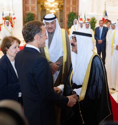 French President Emmanuel Macron in Kuwait KUWAIT CITY, KUWAIT - OCTOBER 19: (----EDITORIAL USE ONLY – MANDATORY CREDIT - AMIRI DIWAN OF THE STATE OF KUWAIT HANDOUT - NO MARKETING NO ADVERTISING CAMPAIGNS - DISTRIBUTED AS A SERVICE TO CLIENTS----) French President Emmanuel Macron meets with Emir of Kuwait Sheikh Meshal Al-Ahmad Al-Jaber Al-Sabah during an official visit in Kuwait City, Kuwait on October 19, 2026. Amiri Diwan of the State of Kuwait Anadolu Kuwait City Kuwait. Editorial use only. Please get in touch for any other usage.  Copyright: x2026xAnadoluxAmirixDiwanxofxthexStatexofxKuwaitx
