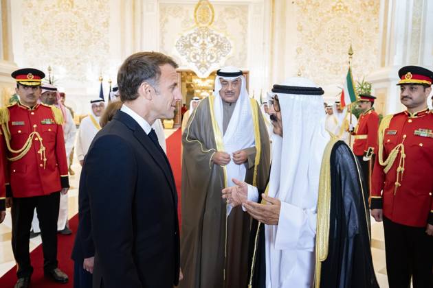 French President Emmanuel Macron in Kuwait KUWAIT CITY, KUWAIT - OCTOBER 19: (----EDITORIAL USE ONLY – MANDATORY CREDIT - AMIRI DIWAN OF THE STATE OF KUWAIT HANDOUT - NO MARKETING NO ADVERTISING CAMPAIGNS - DISTRIBUTED AS A SERVICE TO CLIENTS----) French President Emmanuel Macron meets with Emir of Kuwait Sheikh Meshal Al-Ahmad Al-Jaber Al-Sabah during an official visit in Kuwait City, Kuwait on October 19, 2026. Amiri Diwan of the State of Kuwait Anadolu Kuwait City Kuwait. Editorial use only. Please get in touch for any other usage.  Copyright: x2026xAnadoluxAmirixDiwanxofxthexStatexofxKuwaitx