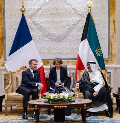 French President Emmanuel Macron in Kuwait KUWAIT CITY, KUWAIT - OCTOBER 19: (----EDITORIAL USE ONLY – MANDATORY CREDIT - AMIRI DIWAN OF THE STATE OF KUWAIT HANDOUT - NO MARKETING NO ADVERTISING CAMPAIGNS - DISTRIBUTED AS A SERVICE TO CLIENTS----) French President Emmanuel Macron meets with Emir of Kuwait Sheikh Meshal Al-Ahmad Al-Jaber Al-Sabah during an official visit in Kuwait City, Kuwait on October 19, 2026. Amiri Diwan of the State of Kuwait Anadolu Kuwait City Kuwait. Editorial use only. Please get in touch for any other usage.  Copyright: x2026xAnadoluxAmirixDiwanxofxthexStatexofxKuwaitx