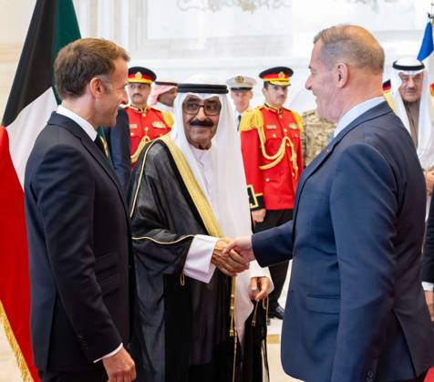 French President Emmanuel Macron in Kuwait KUWAIT CITY, KUWAIT - OCTOBER 19: (----EDITORIAL USE ONLY – MANDATORY CREDIT - AMIRI DIWAN OF THE STATE OF KUWAIT HANDOUT - NO MARKETING NO ADVERTISING CAMPAIGNS - DISTRIBUTED AS A SERVICE TO CLIENTS----) French President Emmanuel Macron meets with Emir of Kuwait Sheikh Meshal Al-Ahmad Al-Jaber Al-Sabah during an official visit in Kuwait City, Kuwait on October 19, 2026. Amiri Diwan of the State of Kuwait Anadolu Kuwait City Kuwait. Editorial use only. Please get in touch for any other usage.  Copyright: x2026xAnadoluxAmirixDiwanxofxthexStatexofxKuwaitx
