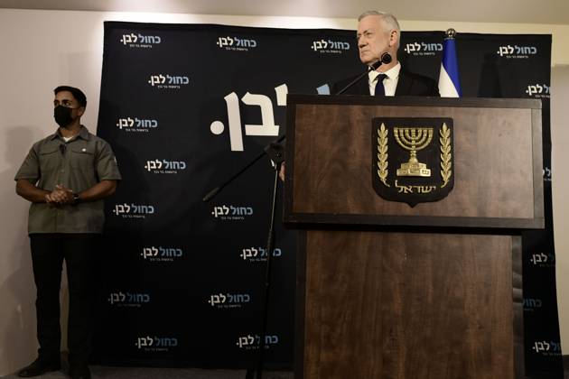 October 19, 2026, Ramat-Gan, Israel: Benny Gantz, chairman of Israel s Blue and White party, holds a press conference in Ramat Gan, Israel, October 19, 2026, during which he announces his withdrawal from the upcoming elections. Ramat-Gan Israel - ZUMAq101 20261019_zna_q101_040 Copyright: xTomerxNeubergx