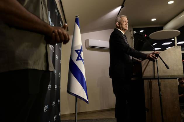 October 19, 2026, Ramat-Gan, Israel: Benny Gantz, chairman of Israel s Blue and White party, holds a press conference in Ramat Gan, Israel, October 19, 2026, during which he announces his withdrawal from the upcoming elections. Ramat-Gan Israel - ZUMAq101 20261019_zna_q101_072 Copyright: xTomerxNeubergx