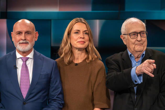 Hart aber Fair from Cologne on October 19, 2026. From left to right: Volker Geyer, Federal Chairman of the German Civil Servants’ Association (dbb), next to journalist Jessy Wellmer