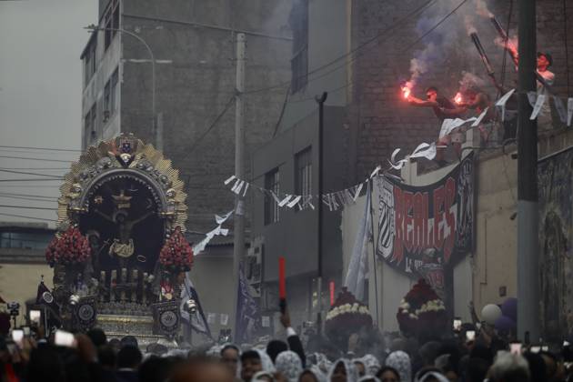 Thousands of devotees join Lord of Miracles procession in Lima LIMA, PERU - OCTOBER 19: Thousands of devotees accompany the third procession of the Lord of Miracles through the streets of downtown Lima, Peru, on October 19, 2026. Held every October, the processions draw thousands of faithful and are considered among the largest religious gatherings in Latin America. The procession includes a tribute in front of the Palace of Justice and passes through the streets of Lima’s Historic Center. Klebher Vasquez Anadolu Lima Peru. Editorial use only. Please get in touch for any other usage.  Copyright: x2026xAnadoluxKlebherxVasquezx