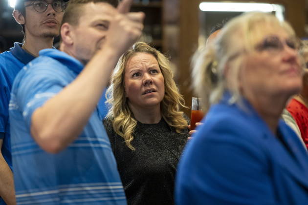 October 19, 2026, Edmonton, Alberta, Canada: Alberta Prosperity Project supporters await referendum results in Edmonton, Alta., on Monday, Oct. 19, 2026. Edmonton Canada  - ZUMAc35_ 20261019_zaf_c35_163 Copyright: xJohnxUlanx