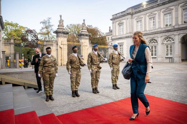 Minister of Justice Annelies Verlinden arrives for a meeting of several Federal Minister s with a Turkish delegation, Tuesday 20 October 2026, in Brussels.  JONASxROOSENS 190367071