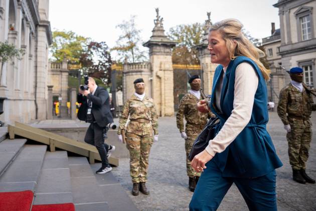 Minister of Justice Annelies Verlinden arrives for a meeting of several Federal Minister s with a Turkish delegation, Tuesday 20 October 2026, in Brussels.  JONASxROOSENS 190367079