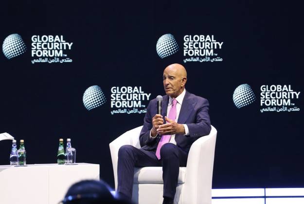 US Ambassador to Turkiye and Special Envoy for Syria Tom Barrack DOHA, QATAR - OCTOBER 20: US Ambassador to Ankara and Special Envoy for Syria and Iraq Tom Barrack delivers a speech during the 8th Global Security Forum, held under the theme The Future of Alliances, in Doha, Qatar, on October 20, 2026. Ali Altunkaya Anadolu Doha Qatar. Editorial use only. Please get in touch for any other usage.  Copyright: x2026xAnadoluxAlixAltunkayax