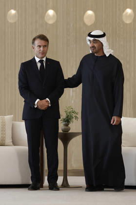 President Macron Visits United Arab Emirates Sheikh Mohamed bin Zayed Al Nahyan, President of the United Arab Emirates (UAE) and French President Emmanuel Macron attend a signing ceremony for bilateral defence agreements at Zayed International Airport in Abu Dhabi, United Arab Emirates, October 20, 2026. Photo by Benoit Tessier Pool ABACAPRESS.COM Abu Dhabi United Arab Emirates  Copyright: xTessierxBenoit Pool ABACAx