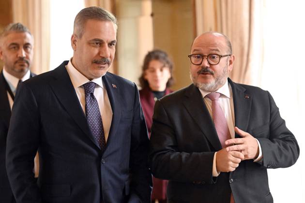 Ministerial Meeting Belgium -Turkiye BRUSSELS, BELGIUM - OCTOBER 20 : Belgium is hosting a ministerial meeting at the Egmont Palace in Brussels, bringing together seven Belgian and Turkish ministers responsible for Foreign Affairs, Justice, Security and Migration. Belgian delegation (Bernard Quintin, Minister for Security and the Interior) & Turkish delegation (Hakan Fidan Minister for Foreign Affairs) on October 20, 2026 in Brussels, Belgium, 20 10 2026 Brussels Belgium  Copyright: xDidierxLebrunx