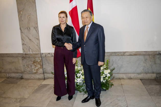 DENMARK State visit from Vietnam: President To Lam visits the Prime Minister. Prime Minister Mette Frederiksen receives President To Lam at Christiansborg Palace in Copenhagen on Tuesday, October 20, 2026. Vietnam’s President, To Lam, and his spouse are on a three-day state visit to Denmark. Photo: Mads Claus Rasmussen, Ritzau Scanpix, Copenhagen, Denmark  Copyright: RitzauxScanpix MadsxClausxRasmussenx spdk20261020-151111-L