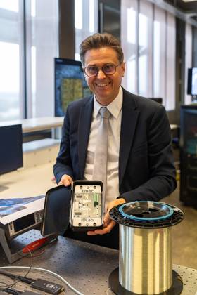 UGent professor Lieven Annemans pictured during a visit to IGent, a research building at the UGent University where scientists and companies collaborate to develop innovative technologies, on Tuesday 20 October 2026, in Gent.  JAMESxARTHURxGEKIERE 190398591