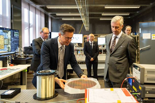 King Philippe - Filip of Belgium pictured during a visit to IGent, a research building at the UGent University where scientists and companies collaborate to develop innovative technologies, on Tuesday 20 October 2026, in Gent.  JAMESxARTHURxGEKIERE 190398564