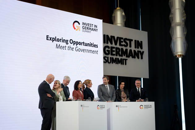 Invest in Germany Summit, Berlin, ESMT Invest in Germany Summit, Berlin, ESMT, Friedrich Merz, Federal Chancellor Katherina Reiche, Federal Minister of Economic Affairs Lars Klingbeil, Federal Minister of Finance Steffen Bilger, Federal Minister of Transportation Dorothee Bär, Federal Minister of Research Verena