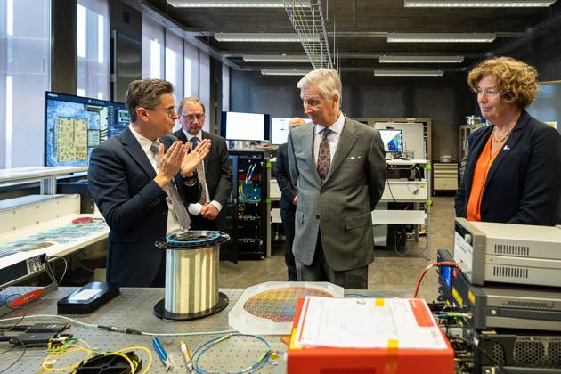 King Philippe - Filip of Belgium pictured during a visit to IGent, a research building at the UGent University where scientists and companies collaborate to develop innovative technologies, on Tuesday 20 October 2026, in Gent.  JAMESxARTHURxGEKIERE 190398539
