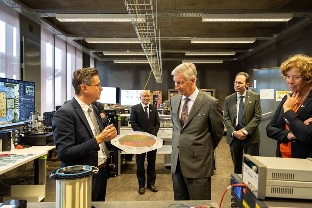 King Philippe - Filip of Belgium pictured during a visit to IGent, a research building at the UGent University where scientists and companies collaborate to develop innovative technologies, on Tuesday 20 October 2026, in Gent.  JAMESxARTHURxGEKIERE 190398561