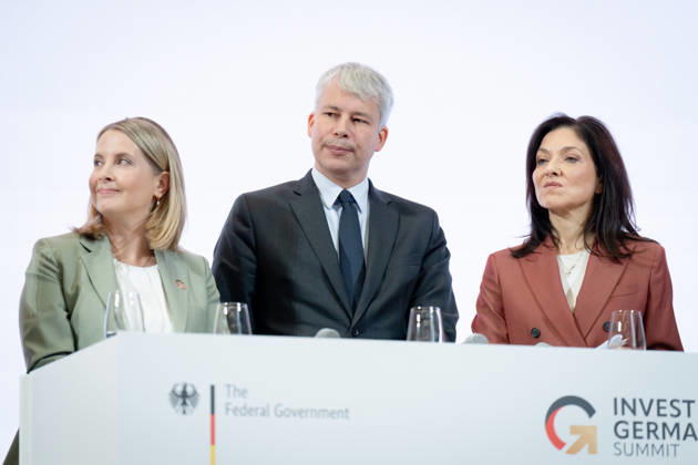 Invest in Germany Summit, Berlin, ESMT Invest in Germany Summit, Berlin, ESMT, Katherina Reiche, Federal Minister of Economics Steffen Bilger, Federal Minister of Transportation Verena Hubertz, Federal Minister of Construction Berlin Berlin GER