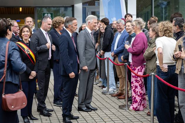 King Philippe - Filip of Belgium pictured during a visit to IGent, a research building at the UGent University where scientists and companies collaborate to develop innovative technologies, on Tuesday 20 October 2026, in Gent.  JAMESxARTHURxGEKIERE 190398428