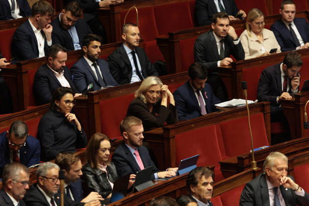 October 20, 2026: Marine Le Pen (RN) during a question and answer session with the government at the National Assembly in Paris, on October 20, 2026. - ZUMAs287 20261020_zip_s287_039 Copyright: xSadakxSouicix