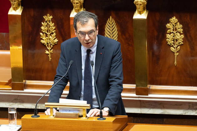Debate on the 2027 social security budget - Paris French Minister of Labour and Solidarities Jean-Pierre Farandou addresses the National Assembly, French Parliament lower house, during the opening debate session on the 2027 social security budget (PLFSS), in Paris on October 20, 2026. Photo by Raphael Lafargue ABACAPRESS.COM Paris France  Copyright: xLafarguexRaphael ABACAx