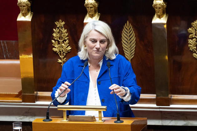 Debate on the 2027 social security budget - Paris France s Health Minister Stephanie Rist addresses the National Assembly, French Parliament lower house, during the opening debate session on the 2027 social security budget (PLFSS), in Paris on October 20, 2026. Photo by Raphael Lafargue ABACAPRESS.COM Paris France  Copyright: xLafarguexRaphael ABACAx