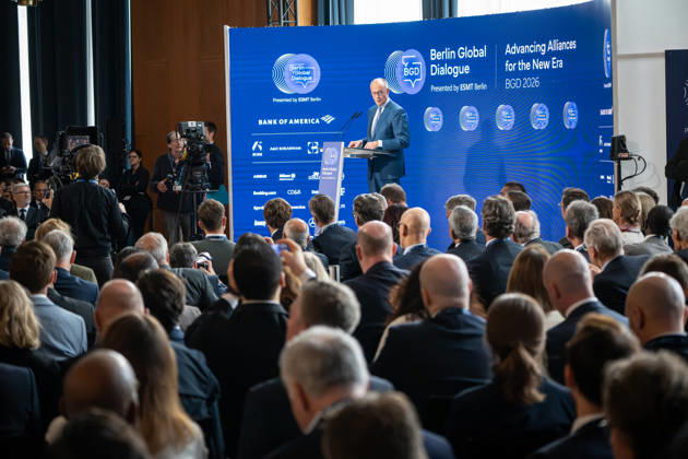 Chancellor Friedrich Merz will deliver a speech and then participate in a discussion at the BGD 2026 Berlin Global Dialogue 2026 (BGD 2026), themed Advancing Alliances for a New Era, in Berlin, Germany. ESMT