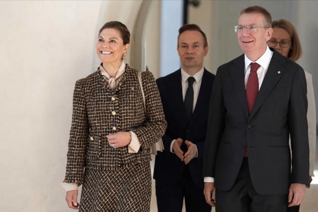 Latvia Sweden Crown Princess Victoria Sweden s Crown Princess Victoria, left, meets with Latvian President Edgars Rinkevics at Riga Castle in Riga, Latvia, October 21, 2026, during her working visit to Latvia. Riga Latvia Copyright: xRomanxKoksarovx lat-swe20261021rk05.JPG