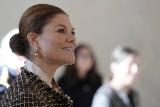 Latvia Sweden Crown Princess Victoria Sweden s Crown Princess Victoria reacts during her meeting with Latvian President Edgars Rinkevics at Riga Castle in Riga, Latvia, October 21, 2026, during her working visit to Latvia. Riga Latvia Copyright: xRomanxKoksarovx lat-swe20261021rk13.JPG