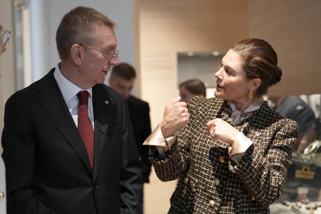 Latvia Sweden Crown Princess Victoria Sweden s Crown Princess Victoria reacts during her meeting with Latvian President Edgars Rinkevics at Riga Castle in Riga, Latvia, October 21, 2026, during her working visit to Latvia. Riga Latvia Copyright: xRomanxKoksarovx lat-swe20261021rk30.JPG