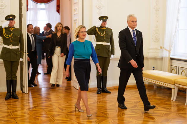 Lithuanian President Nauseda meets newly elected Estonian President Madise in Vilnius VILNIUS, LITHUANIA - OCTOBER 21: Lithuanian President Gitanas Nauseda (R) and newly elected Estonian President Ulle Madise (L) arrive for a meeting in Vilnius, Lithuania, on October 21, 2026. The meeting focuses on bilateral relations, regional security and defense, support for Ukraine, strategic infrastructure, and Lithuania s priorities for its presidency of the Council of the European Union in the first half of 2027. Yauhen Yerchak Anadolu Vilnius Lithuania. Editorial use only. Please get in touch for any other usage.  Copyright: x2026xAnadoluxYauhenxYerchakx