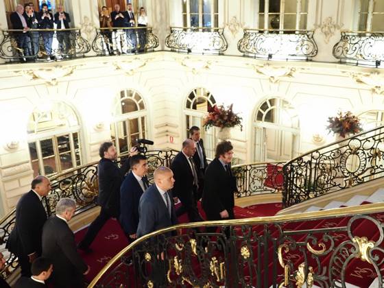 October 21, 2026, Madrid, Madrid, Spain: MADRID, SPAIN - October 21: The President of Argentina, Javier Milei, participates at the Real Casino Gran Circulo in the Nueva Economia Forum breakfast, part of Forum Europa. Madrid Spain - ZUMAh199 20261021_zip_h199_010 Copyright: xAaronxHerediax