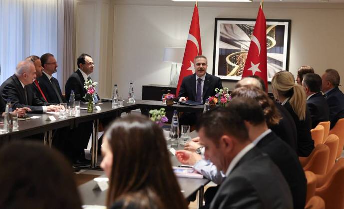 Turkish Foreign Minister Hakan Fidan in Belgium BRUSSELS, BELGIUM - OCTOBER 21: (----EDITORIAL USE ONLY - MANDATORY CREDIT - TURKISH FOREIGN MINISTRY HANDOUT - NO MARKETING NO ADVERTISING CAMPAIGNS - DISTRIBUTED AS A SERVICE TO CLIENTS----) Turkish Foreign Minister Hakan Fidan meets with representatives of non-governmental organizations (NGOs) in Brussels, Belgium, on October 21, 2026. Turkish Foreign Ministry Handout Anadolu Brussels Belgium. Editorial use only. Please get in touch for any other usage.  Copyright: x2026xAnadoluxTurkishxForeignxMinistryx xHandoutx