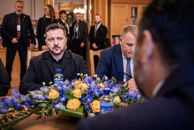 Ukrainian President Visits Norway, Oslo, October 21, 2026. Ukrainian President Volodymyr Zelenskyy visits the Storting, where he meets with Storting President Masud Gharahkhani and the parliamentary leaders. Photo: Ole Berg Rusten, NTB, Oslo, Norway. e CBGSMMnPg. EDITORIAL USE ONLY Ref BNC POLe CBGSMMnPg jpg  Copyright: xOlexBerg-Rustenx xNTBx
