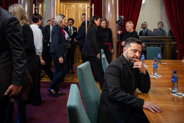 Ukrainian President Visits Norway, Oslo, October 21, 2026. Ukrainian President Volodymyr Zelenskyy visits the Storting, where he meets with Storting President Masud Gharahkhani and the parliamentary leaders. Photo: Ole Berg Rusten, NTB, Oslo, Norway. qMfOVb0 qY EDITORIAL USE ONLY Ref BNC POLqMfOVb0 qY jpg  Copyright: xOlexBerg-Rustenx xNTBx